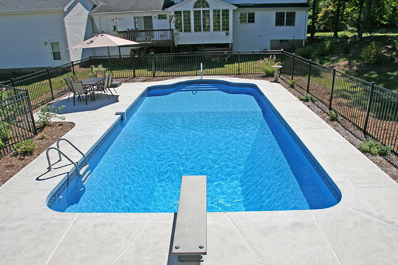 Swimming pool and hand finished concrete project example 178